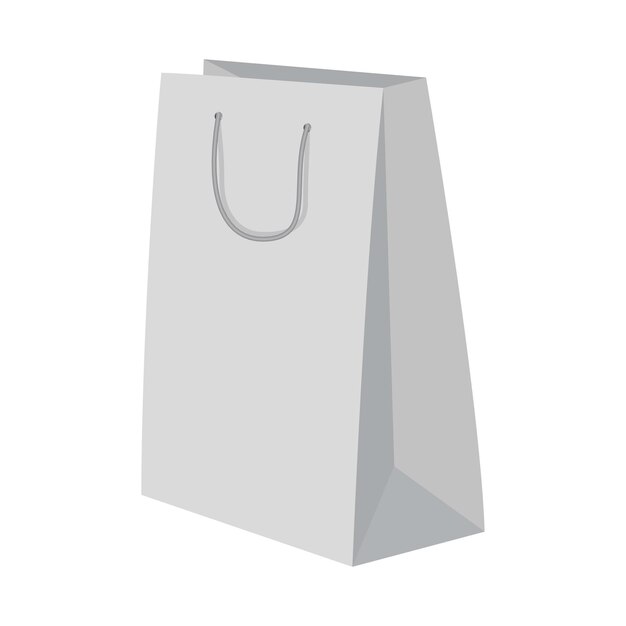 Vector high paper bag mockup realistic illustration of high paper bag vector mockup for web design isolated on white background
