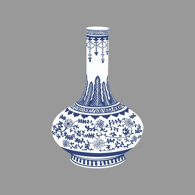 High quality blue and white porcelain pattern