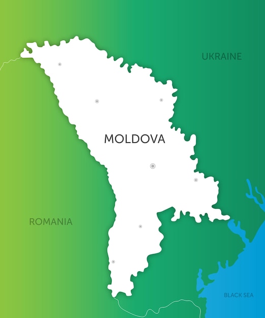 High quality color map Moldova paper cut