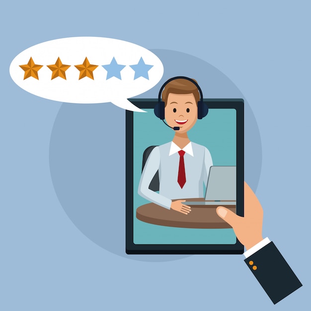 high quality customer service concept 