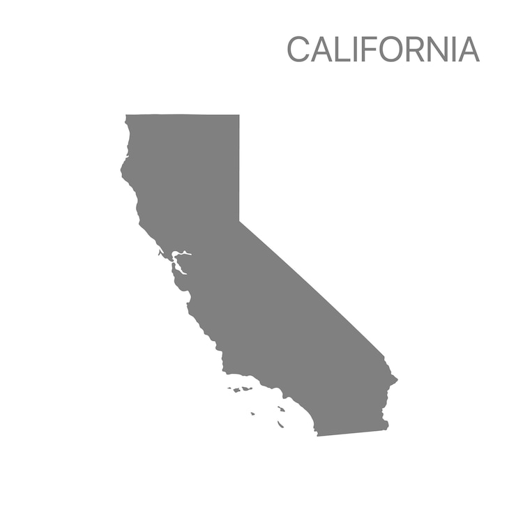 Vector high quality detailed map california state
