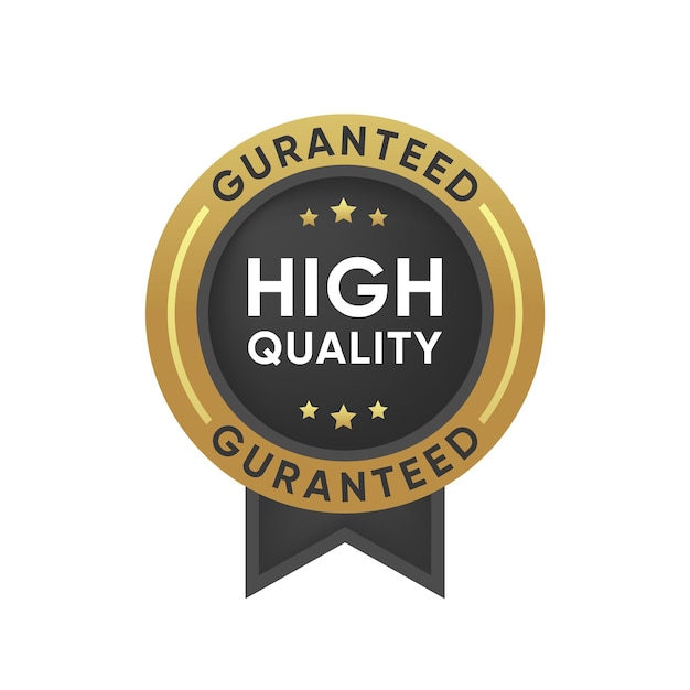 Vector high quality gold badge vector design