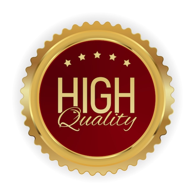 Vector high quality golden badge