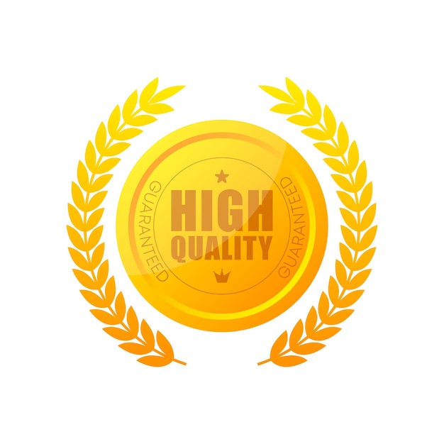Vector high quality label gold award vector illustration