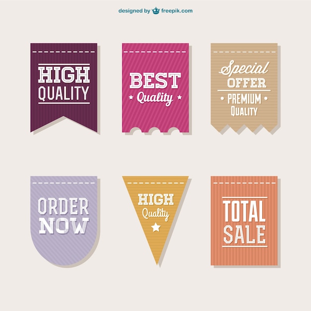 Vector high quality labels collection