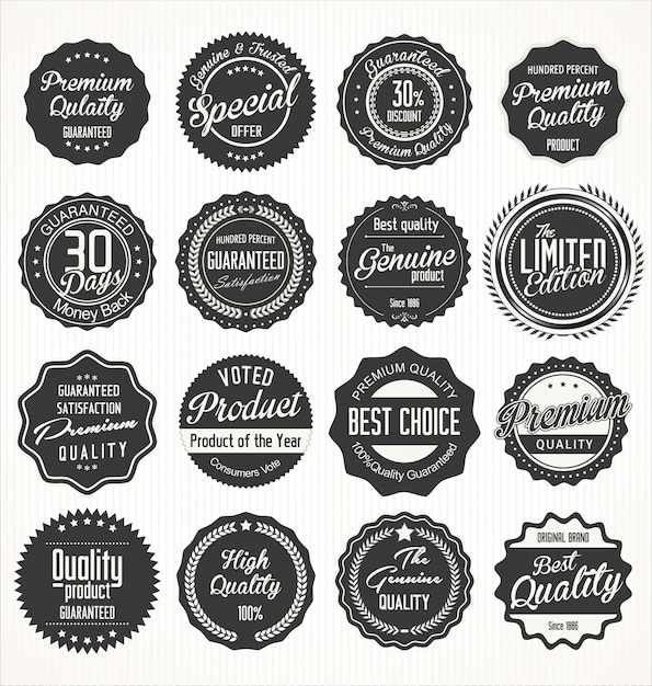 High quality labels set