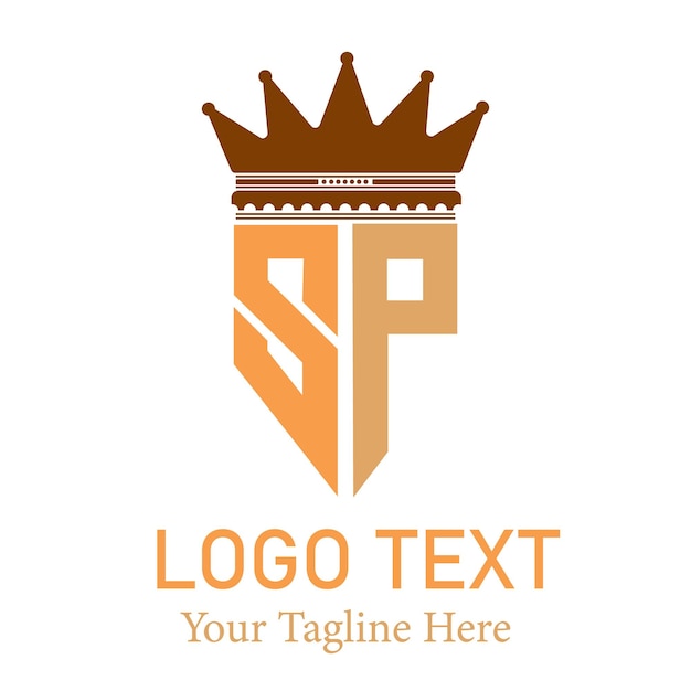 High quality letter SP logo design vector on black background