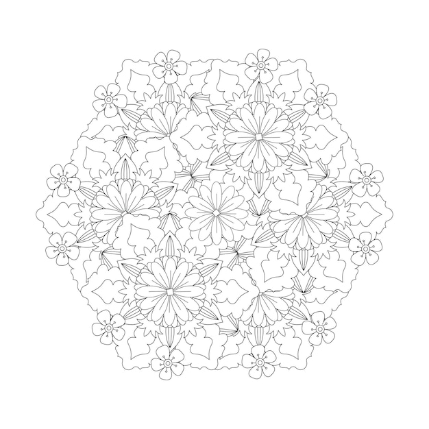 Pagina da colorare mandala di alta qualità kdp