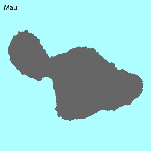 High quality map of island