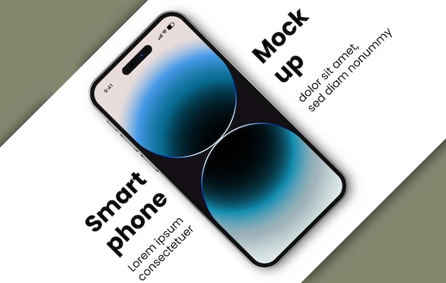 Vettore mockup di dispositivo mobile di alta qualità su sfondo isolato mockup di smartphone elegante per la presentazione