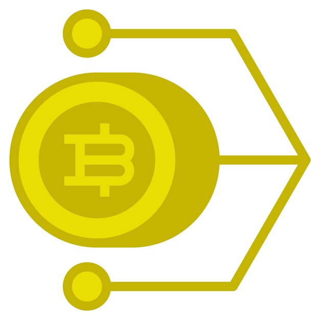 Vector high quality modern and flat vector business icon of bitcoin on isolated background