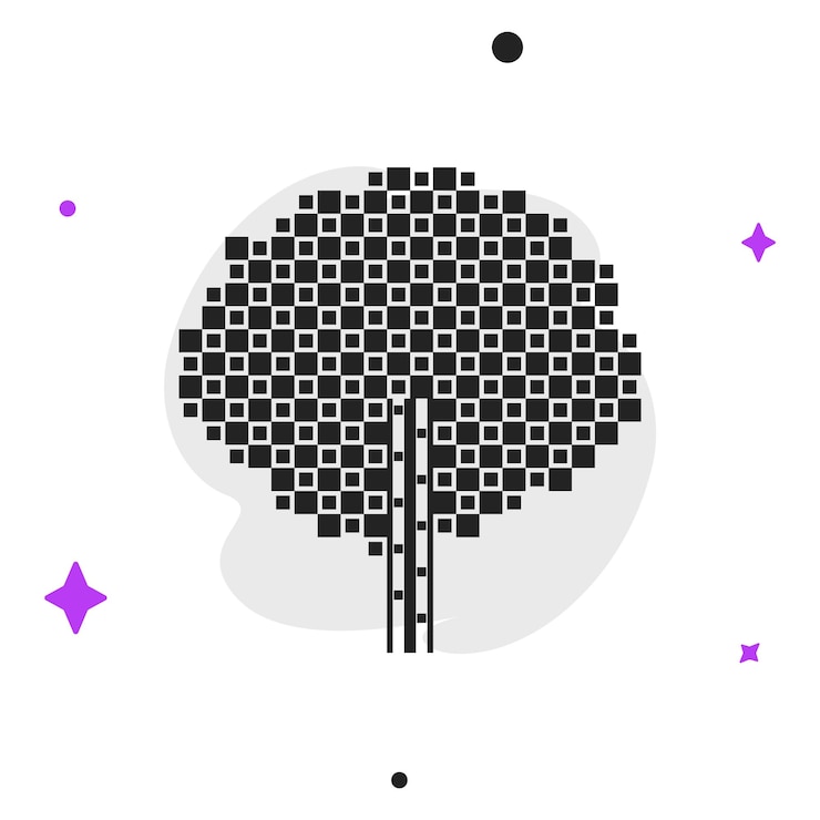 Vector high quality modern and flat vector business icon of decorative tree on isolated background