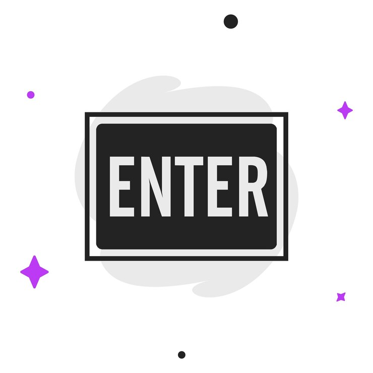 वेक्टर high quality modern and flat vector business icon of enter on isolated background