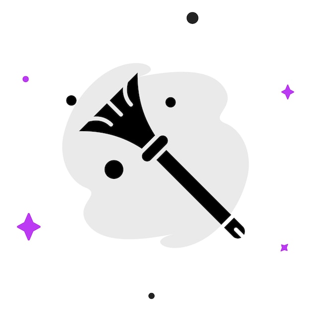 Vector high quality modern vector icon of sweeper on a starry background