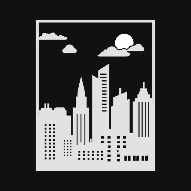 High-rise building T-shirt design