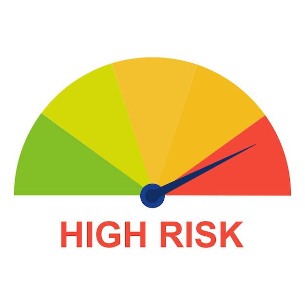 Vector high risk icon on white background. vector illustration.