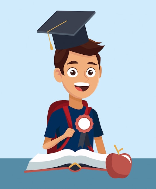 High school education cartoon