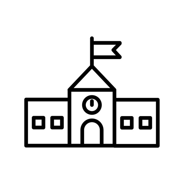 High School Modern Simple Vector Icon