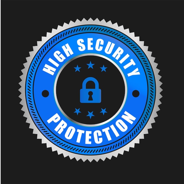 Vector high security protection vector logo high security trust badges design