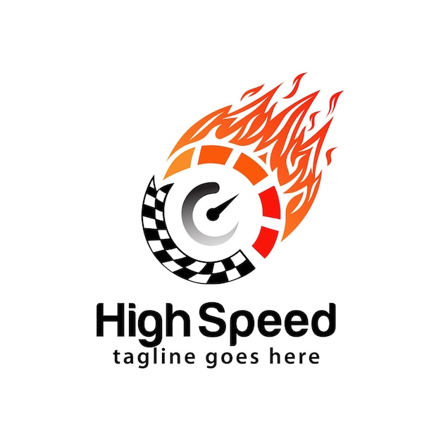 Vettore modello di progettazione del logo ad alta velocità