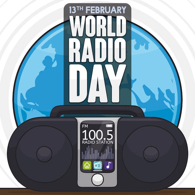 High-tech boombox op de wereld om de wereld radio dag te vieren deze 13 februari.