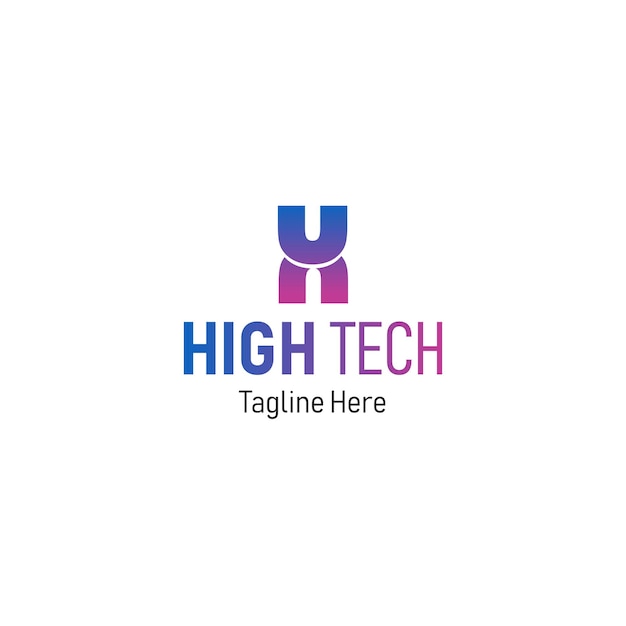 Vector high tech gradient logo design