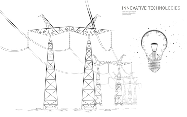 High voltage power line idea bulb.