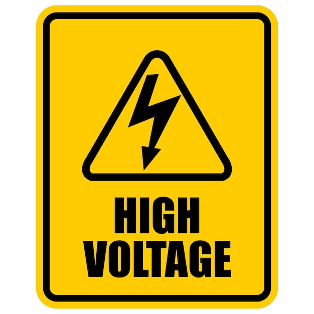 Vector high voltage, sign and sticker vector