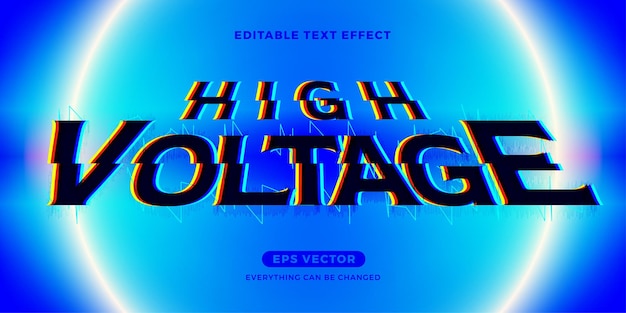 Vector high voltage text effect