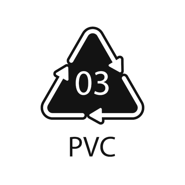 Vector highdensity polyethylene 03 pvc icon symbol