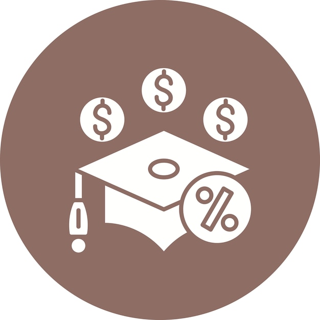 Vector higher education loan program flat illustration