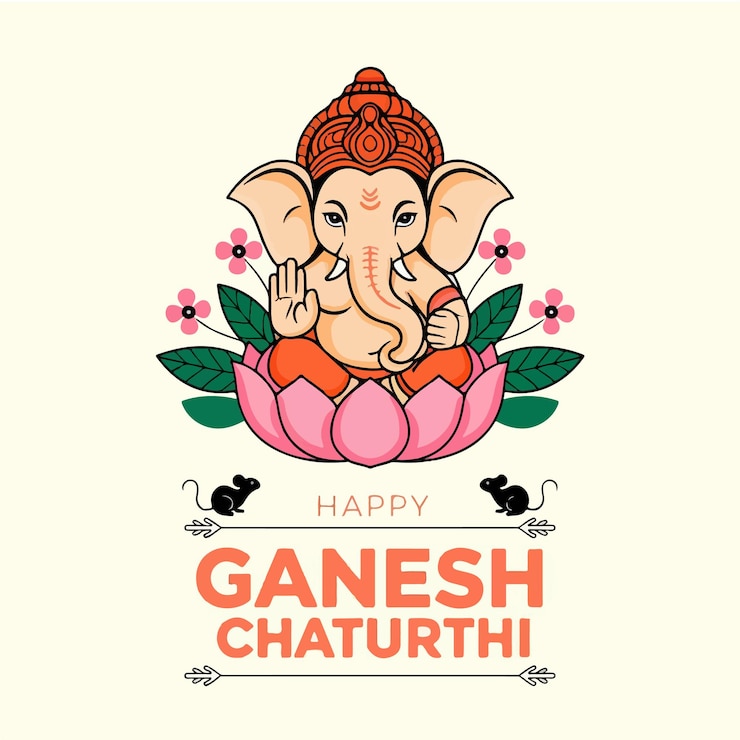 Vector highimpact ganesh chaturthi banner en achtergrond