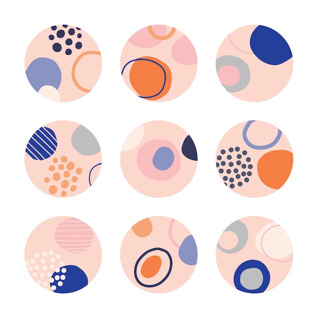 Premium Vector | Highlight circle covers set