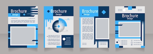 Highlight company direction blank brochure design Template set with copy space for text Premade corporate reports collection Editable 4 paper pages Ubuntu Condensed Arial Regular fonts used