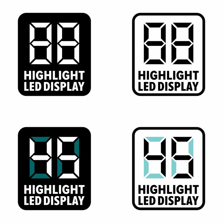 Vector highlight led display vector information sign