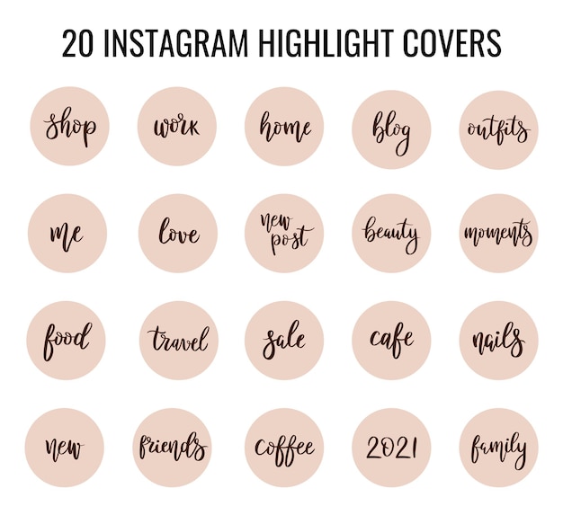 Highlights of instagram cover stories with inscriptions