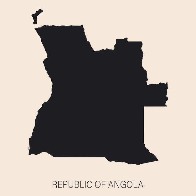 Highly detailed Angola map with borders isolated on background xDxASimple flat icon illustration for web