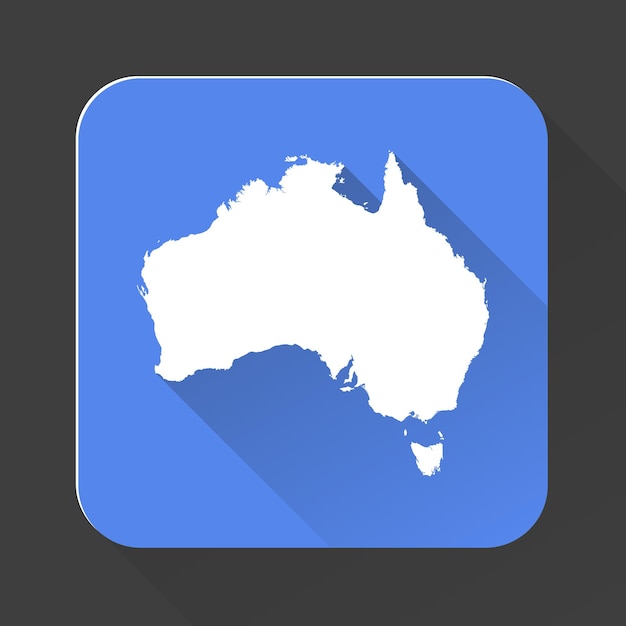 Highly detailed Australia map with borders isolated on background xDxASimple flat icon illustration for web