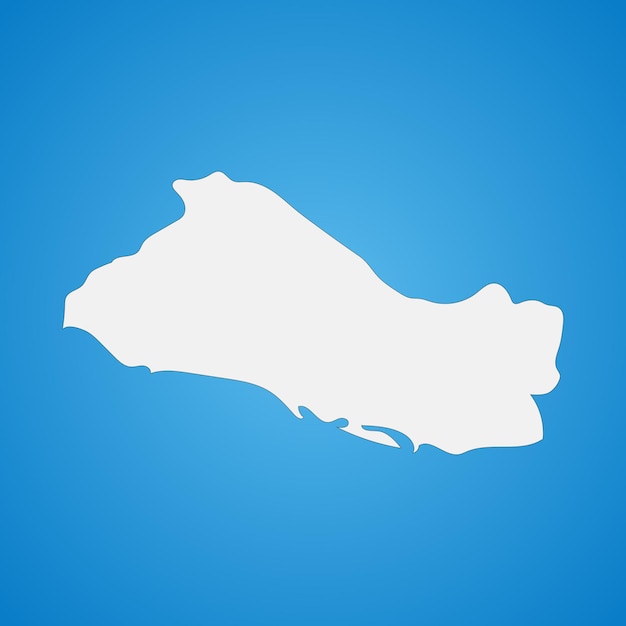 Highly detailed El Salvador map  with borders isolated on background. Simple flat icon illustration for web