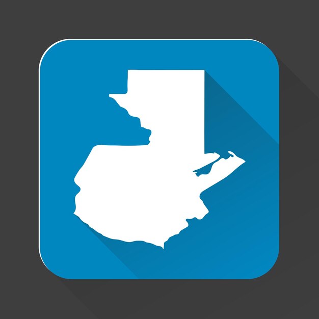 Vector highly detailed guatemala map with borders isolated on background simple flat icon illustration for web