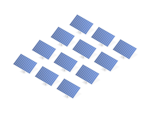 Highly Detailed Solar Panel. Modern Alternative Eco Green Energy.