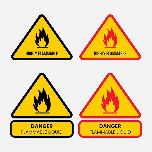 highly flammable warning signs