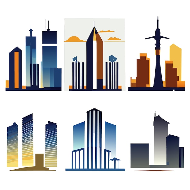 Vector highquality vector graphic of city buildings