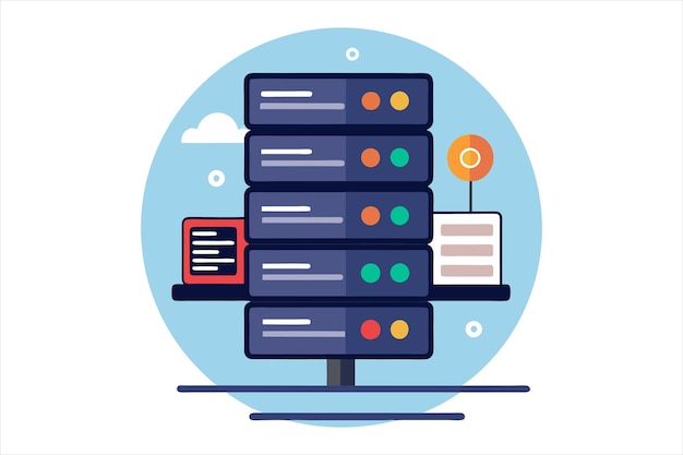 HighQuality Web Hosting Vector Art voor digitale projecten