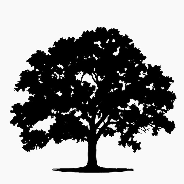 HighResolution Oak Tree Silhouette