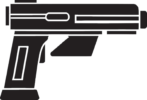 Hightech gaming rifle logo with a sleek design