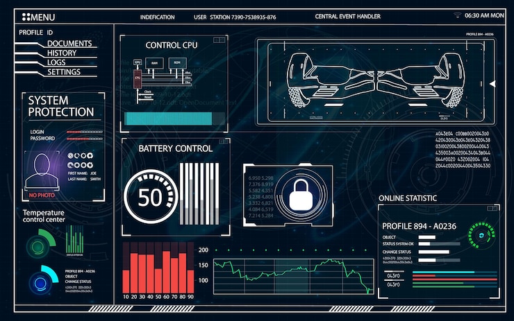 Vector hightech radar visualization