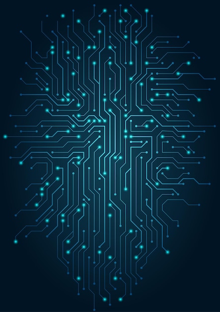 hightech technology background texture circuit board vector illustration
