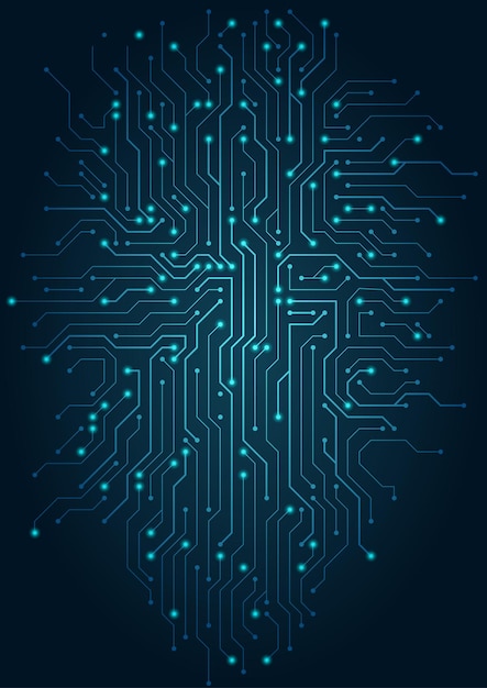 Vector hightech technology background texture circuit board vector illustration