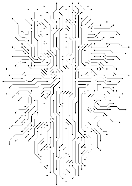 ハイテクテクノロジーの背景のテクスチャ サーキットボードのベクトルイラスト